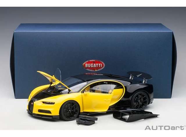 AutoArt 1:18 - Bugatti Chiron, yellow/black