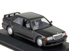 Maxichamps 1:43 - Mercedes Benz 190E, 1984, zwart, 2.3-16