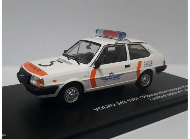 Triple 9 1:43 - Volvo 343, 1981, "Schiphol Airport", white with original long bumpers.