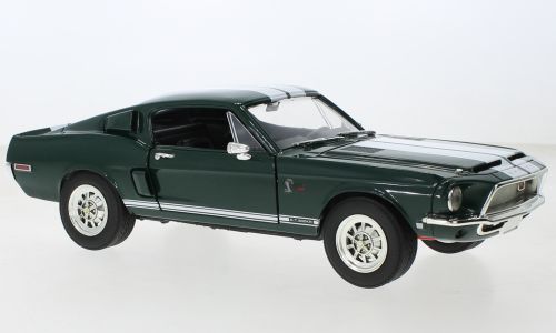 Lucky Die Cast 1:18 - Ford Mustang Shelby GT-500 KR, dunkelgrün/weiss, 1968