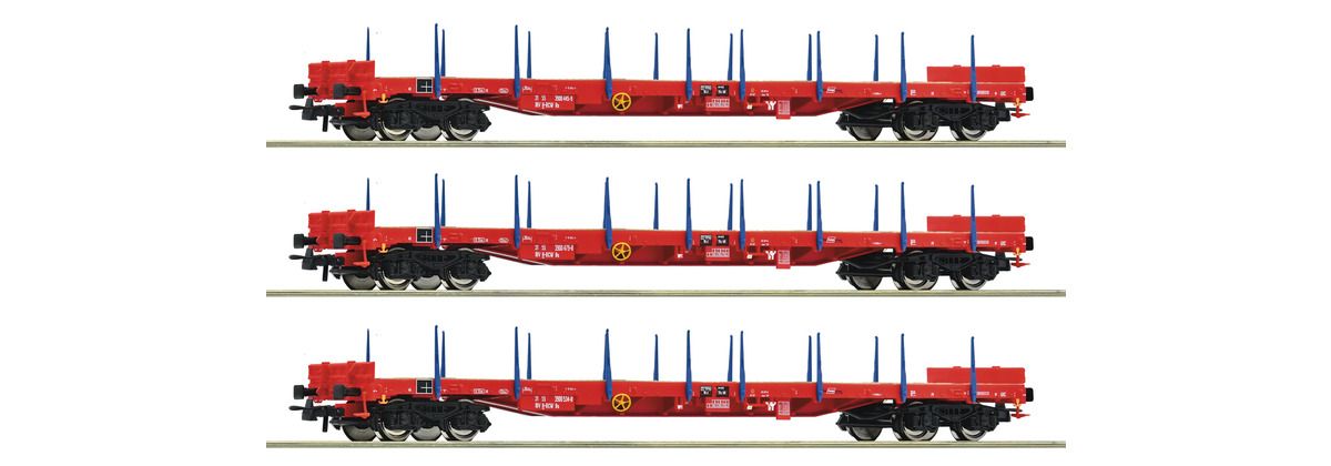 Roco  6600219 - 3-tlg. Set: Rungenwagen, RCW H0