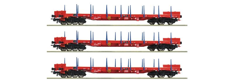 Roco  6600219 - 3-tlg. Set: Rungenwagen, RCW H0