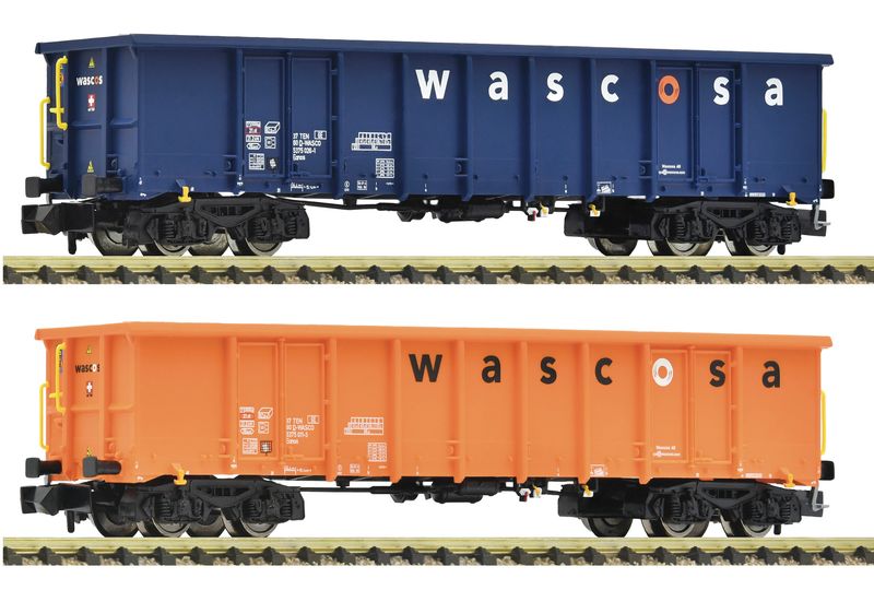 Fleischmann 660140 - 2-tlg. Set: Offene Güterwagen, Wascosa N