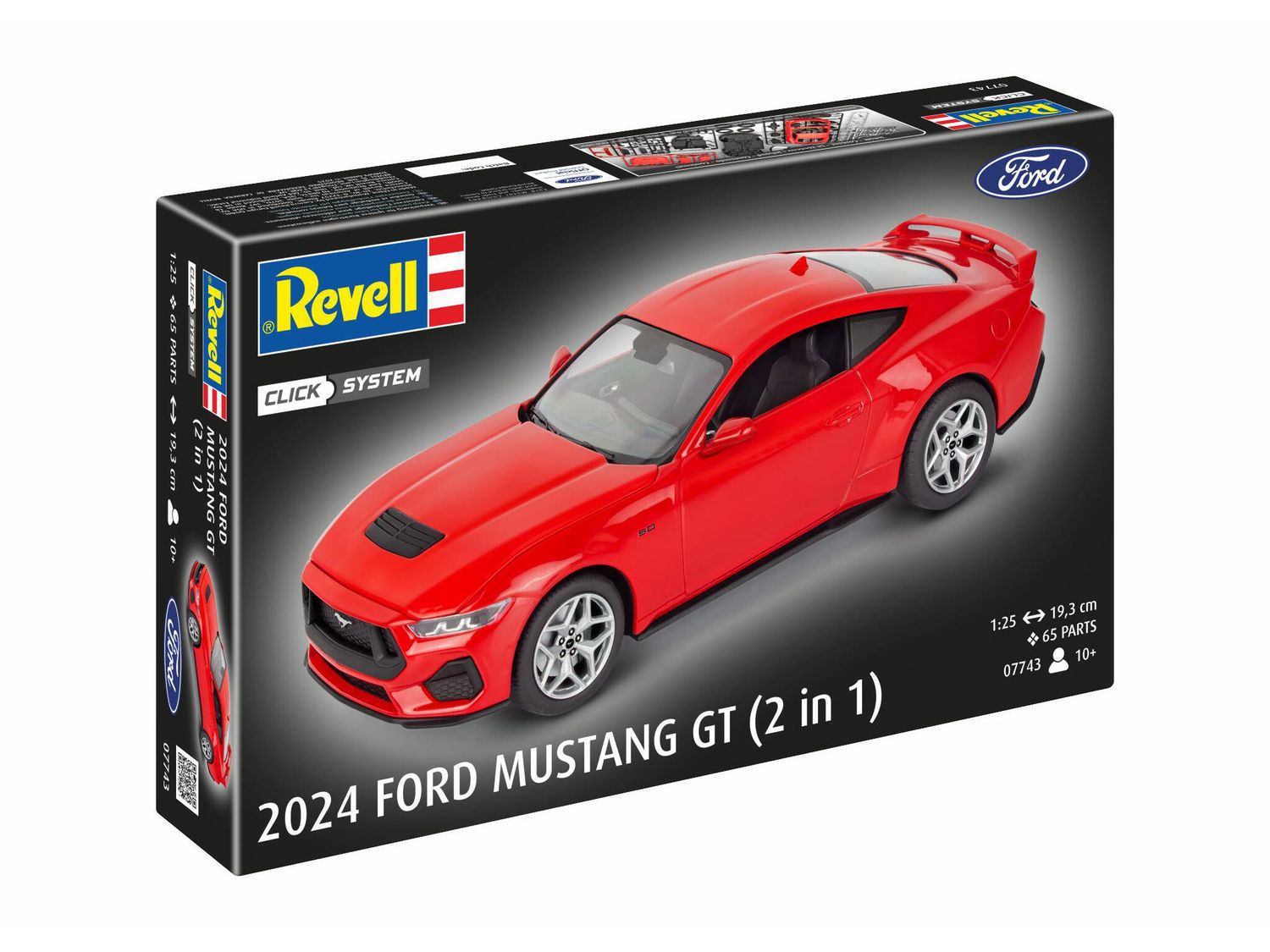Revell 07743 - 2024 Ford Mustang GT (2 in 1) (Click System) 1:24