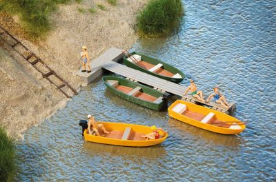 Auhagen 41 693 - Roei- &amp; motorboot (2x 2 st.) 1:87