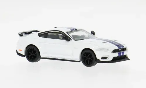 PCX 1:87 - Ford Mustang VI Mach I, weiss/dunkelblau, 2020