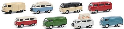 Schuco 1:87 - VW T2a Bus/Camper/Bestelbus Set (8 st.), MHI