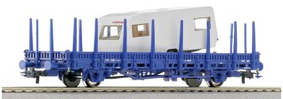 Roco 66692 - Lageboordwagon met caravan NS H0