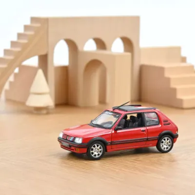 Norev 1:43 - Peugeot 205 GTI 1.9 1991 Vallelunga Red with PTS deco