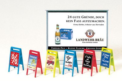 Preiser  17208 - Reclameborden bouwset  H0