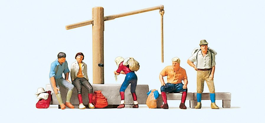 Preiser  10441 - Rustende personen bij dorpswaterbron H0