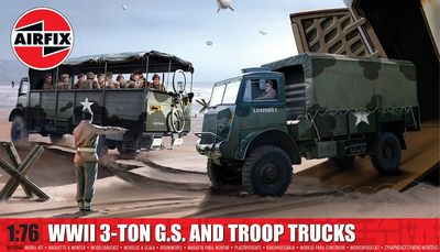 Airfix AF03306A - WWII 3-ton 4x4 General service &amp; Troop trucks 1:76
