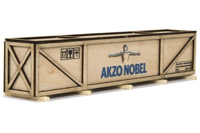 Loewe 2382 - Belading transportkist Akzo Nobel (NL), 120 mm H0