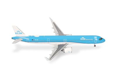 Herpa 1:200 - Airbus A321neo KLM PH-AXE Landkaartje / Map Butterfly (NL)