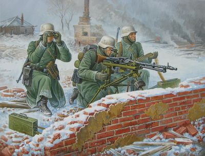 Zvezda 6210 - Ger. Machine-gun w/Crew (Winter Uniform) 1:72