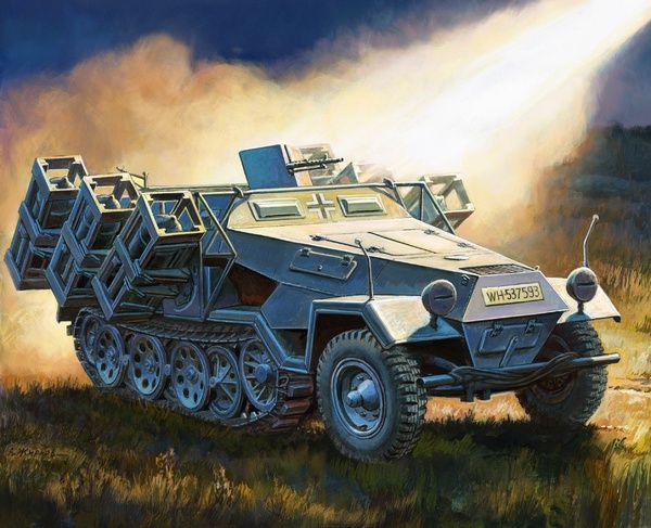 Zvezda 6243 - Sd.Kfz.251/1 Ausf.B "Stuka zu Fuss" 1:100
