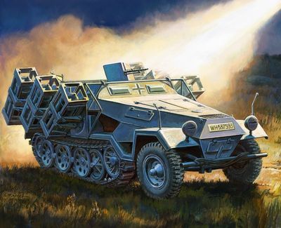 Zvezda 6243 - Sd.Kfz.251/1 Ausf.B "Stuka zu Fuss" 1:100