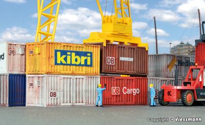Kibri 10924 - 20-Fuß-Container, 6 Stück H0