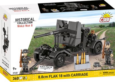 Cobi 3140 - 8.8CM FLAK WITH CARRIAGE