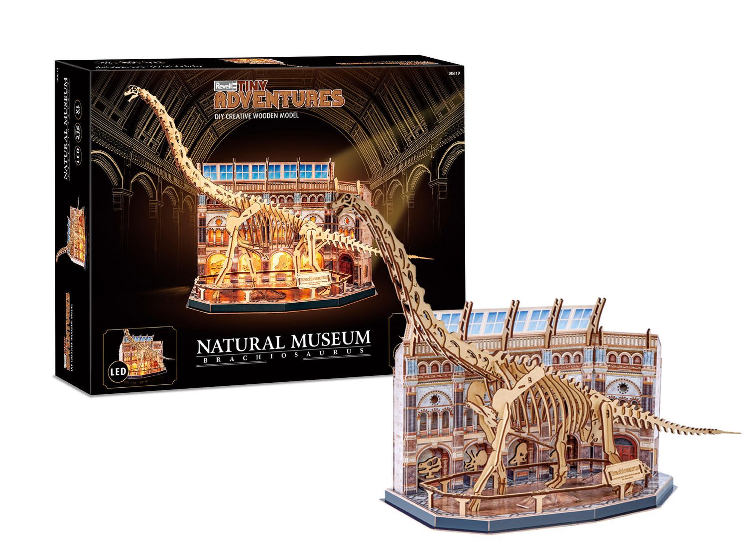 Revell 00619 - Tiny Adventures, Natural Museum "Brachiosaurus (hout)