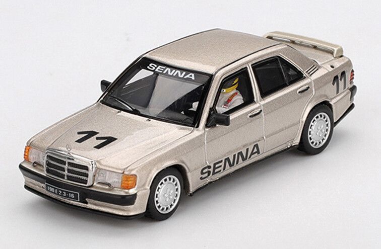 Mini GT  1:64 - Mercedes Benz 190E 2.3-16 #11 A. Senna Race of C. '84 + fig