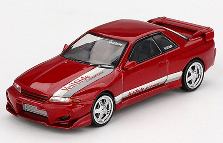 Mini GT  1:64 - Nissan Skyline GT-R (R32) VeilSide Combat C-I Gem, rood
