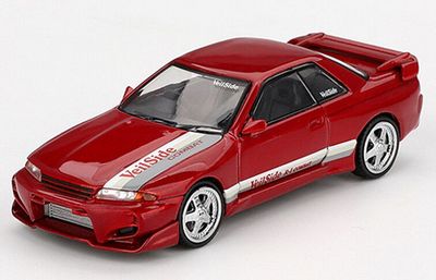 Mini GT  1:64 - Nissan Skyline GT-R (R32) VeilSide Combat C-I Gem, rood