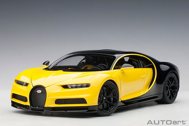 AUTOart 1:18 - Bugatti Chiron, yellow/black