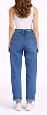 Jean droit taille haute