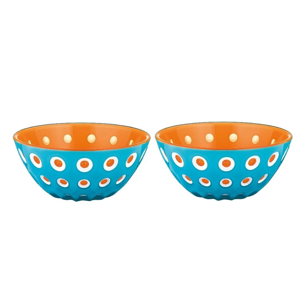 Le Murrine Bowls, Blue and Orange, Set of Two