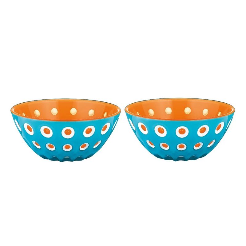 Le Murrine Bowls, Blue and Orange, Set of Two