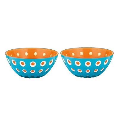Le Murrine Bowls, Blue and Orange, Set of Two