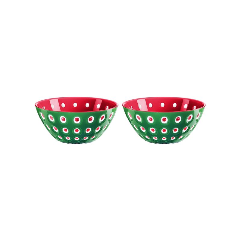 Le Murrine Bowls, Red and Green, Set of Two