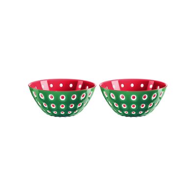 Le Murrine Bowls, Red and Green, Set of Two