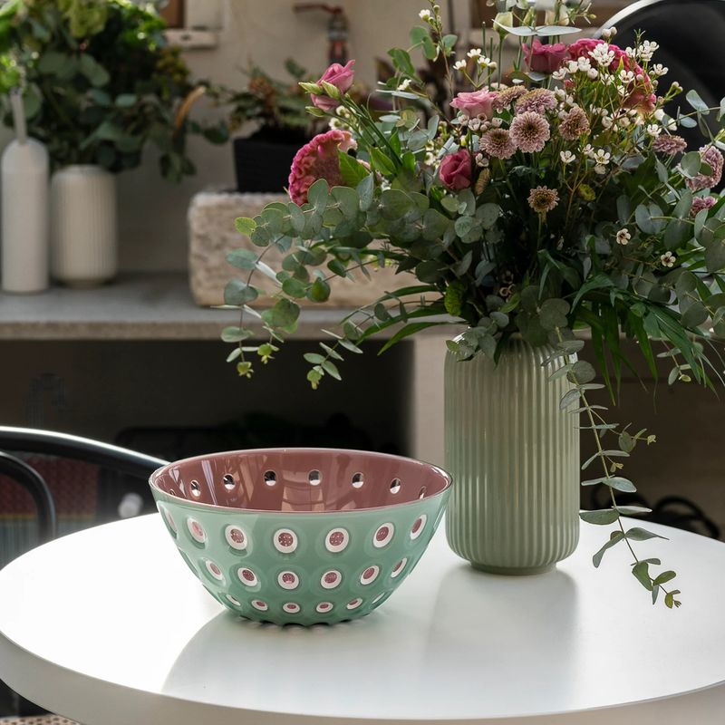Le Murrine Bowl, Mint and Salmon, Medium