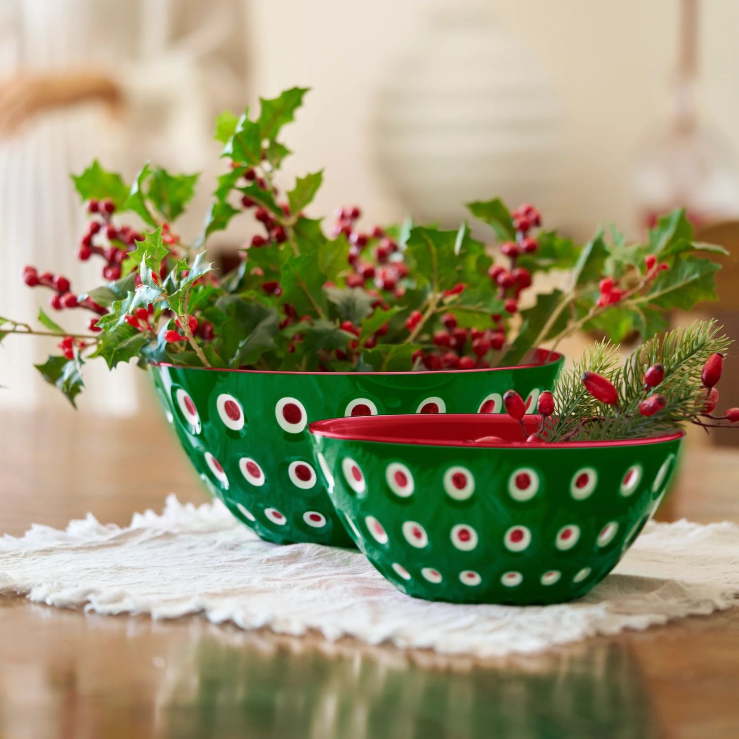 Le Murrine Bowl, Red and Green, Large