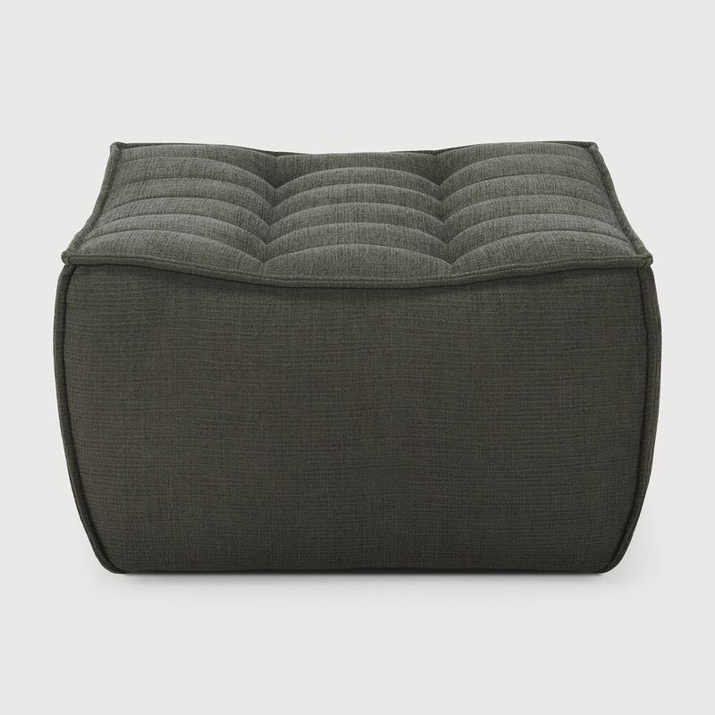 N701 footstool - Moss fabric, 27.5 x 27.5 x 17