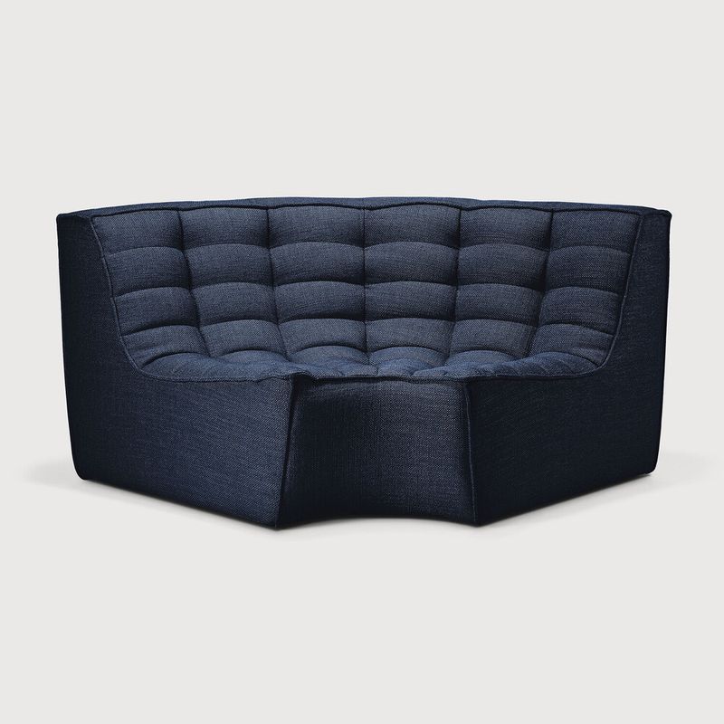 N701 modular sofa - Graphite fabric - 90degree round corner, 47 x 47 x 30