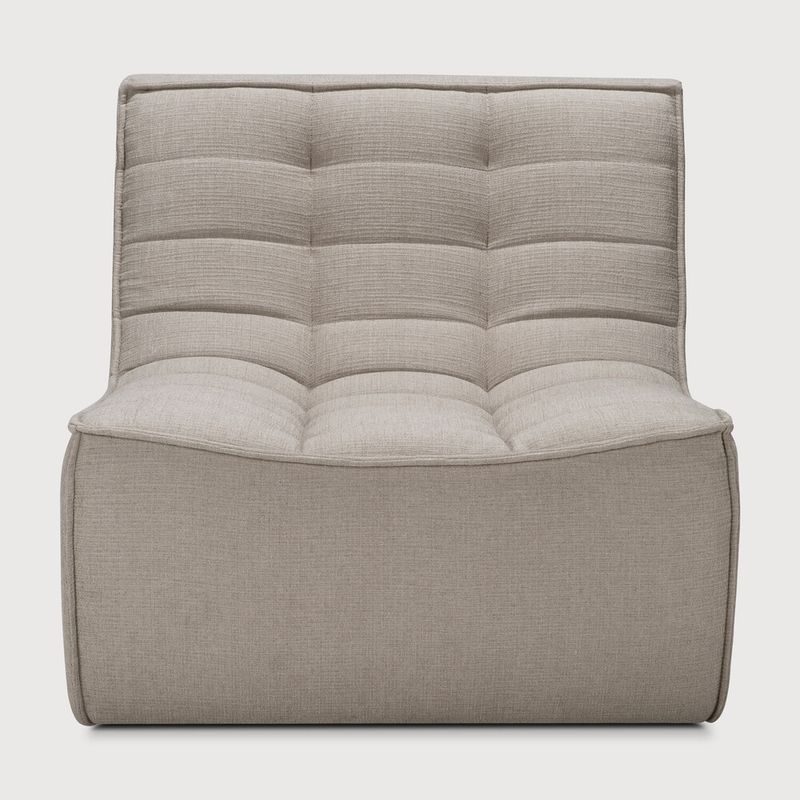 N701 modular sofa - Ecru fabric - 1 seater, 31.5 x 36 x 30