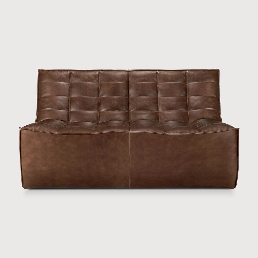 N701 modular sofa - Chestnut leather - 2 seater