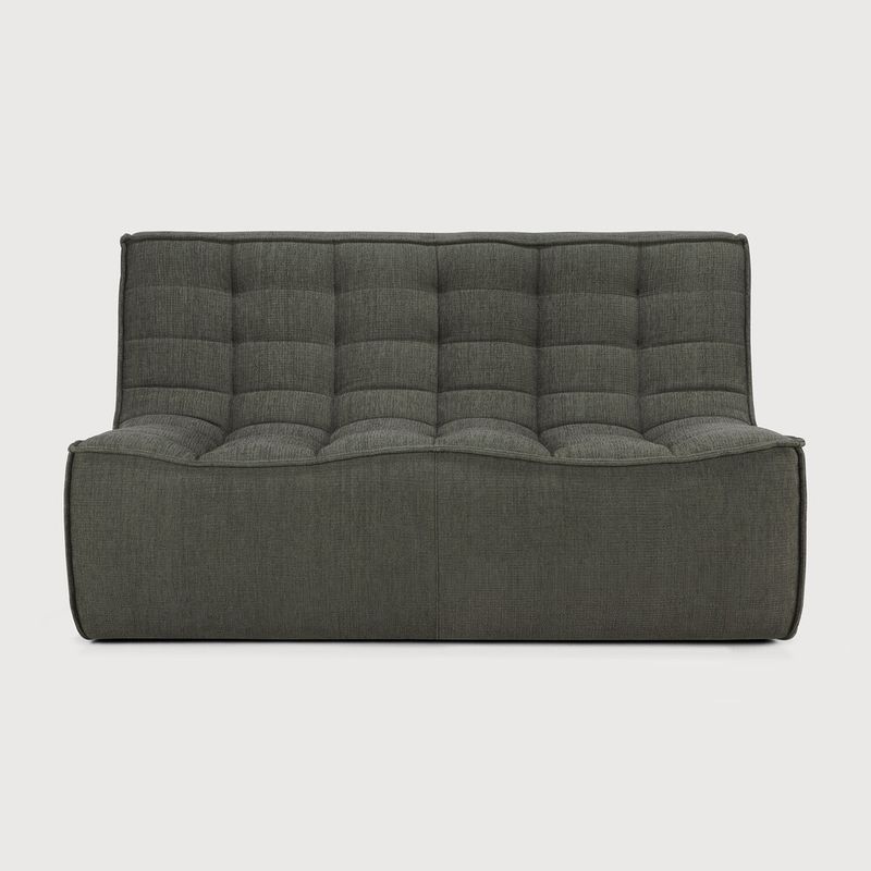 N701 modular sofa - Moss fabric - 2 seater, 55 x 36 x 30