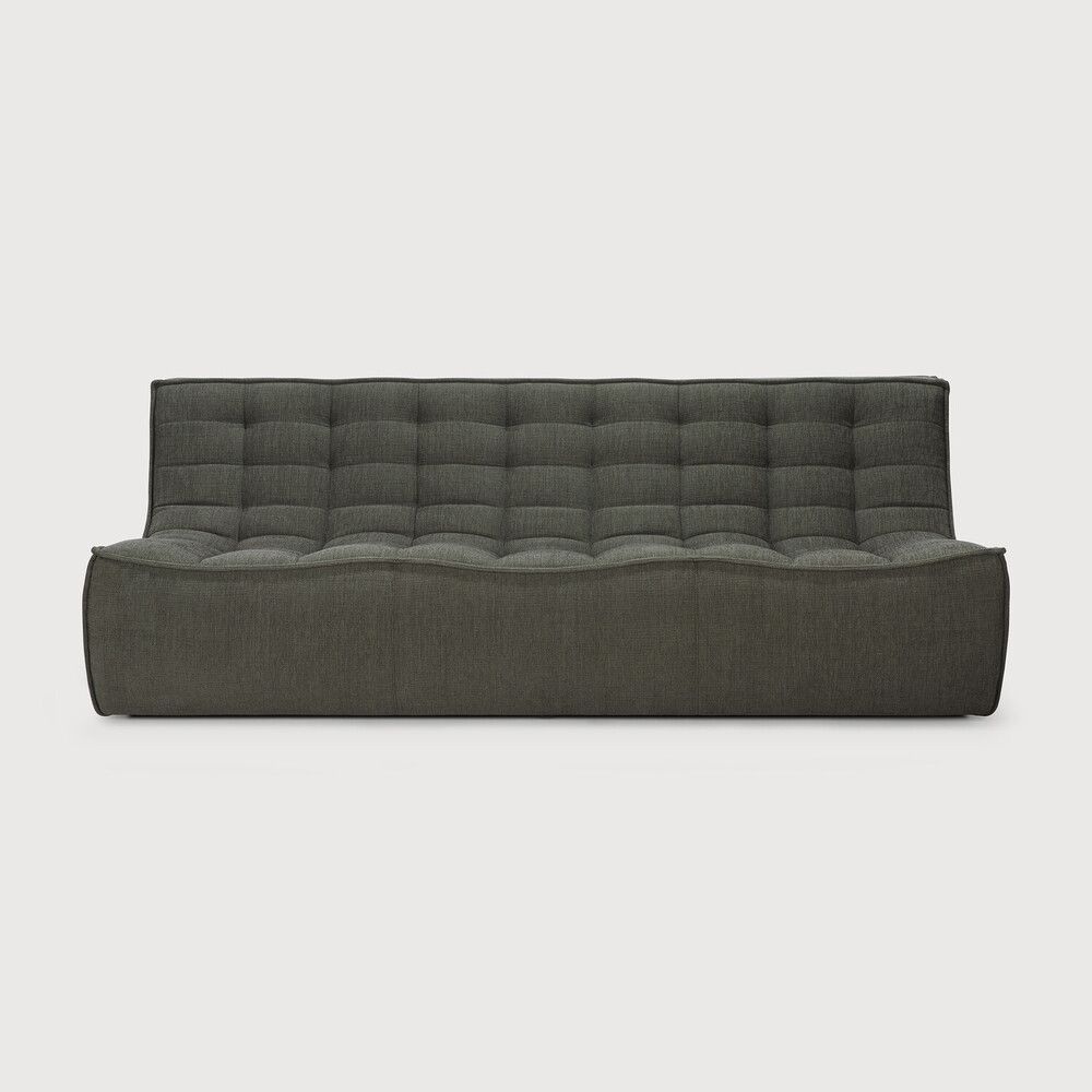 N701 modular sofa - Moss Eco fabric - 3 seater