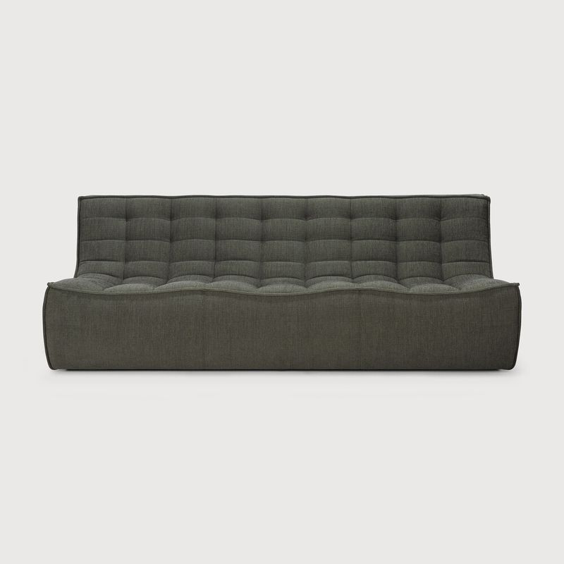 N701 modular sofa - Moss fabric - 3 seater, 82.5 x 36 x 30