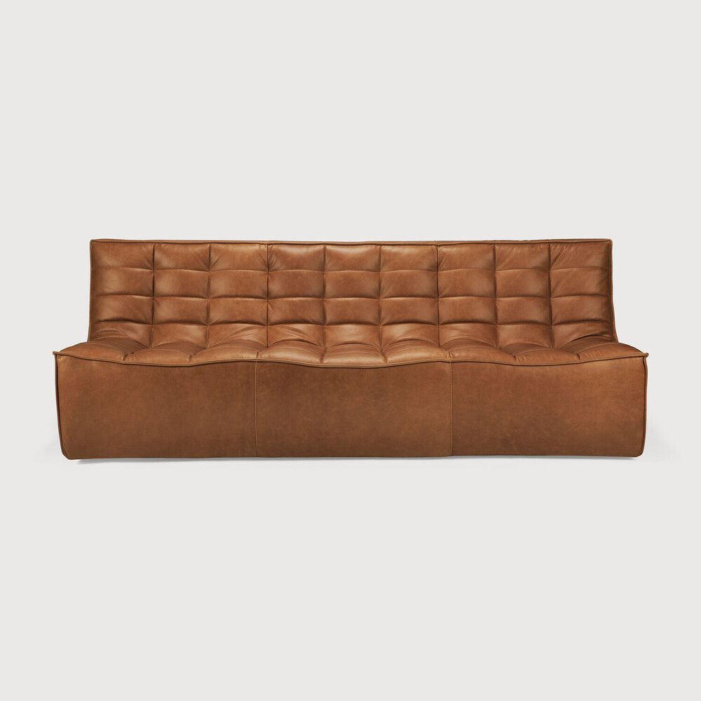 N701 Sofa,  Three-Seater Old Saddle Leather