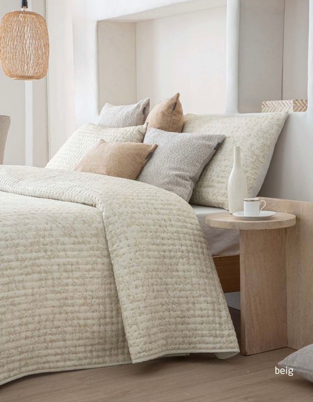 Colcha Bouti Reversible Elody Beige