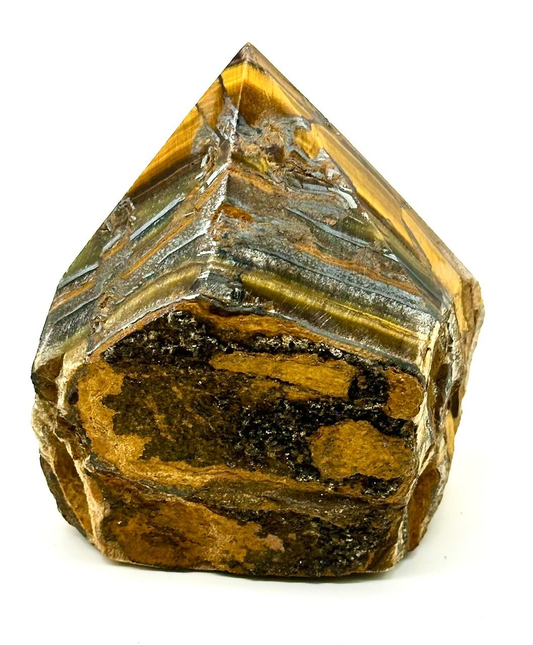 Tiger Eye Semi Polished Crystal Point