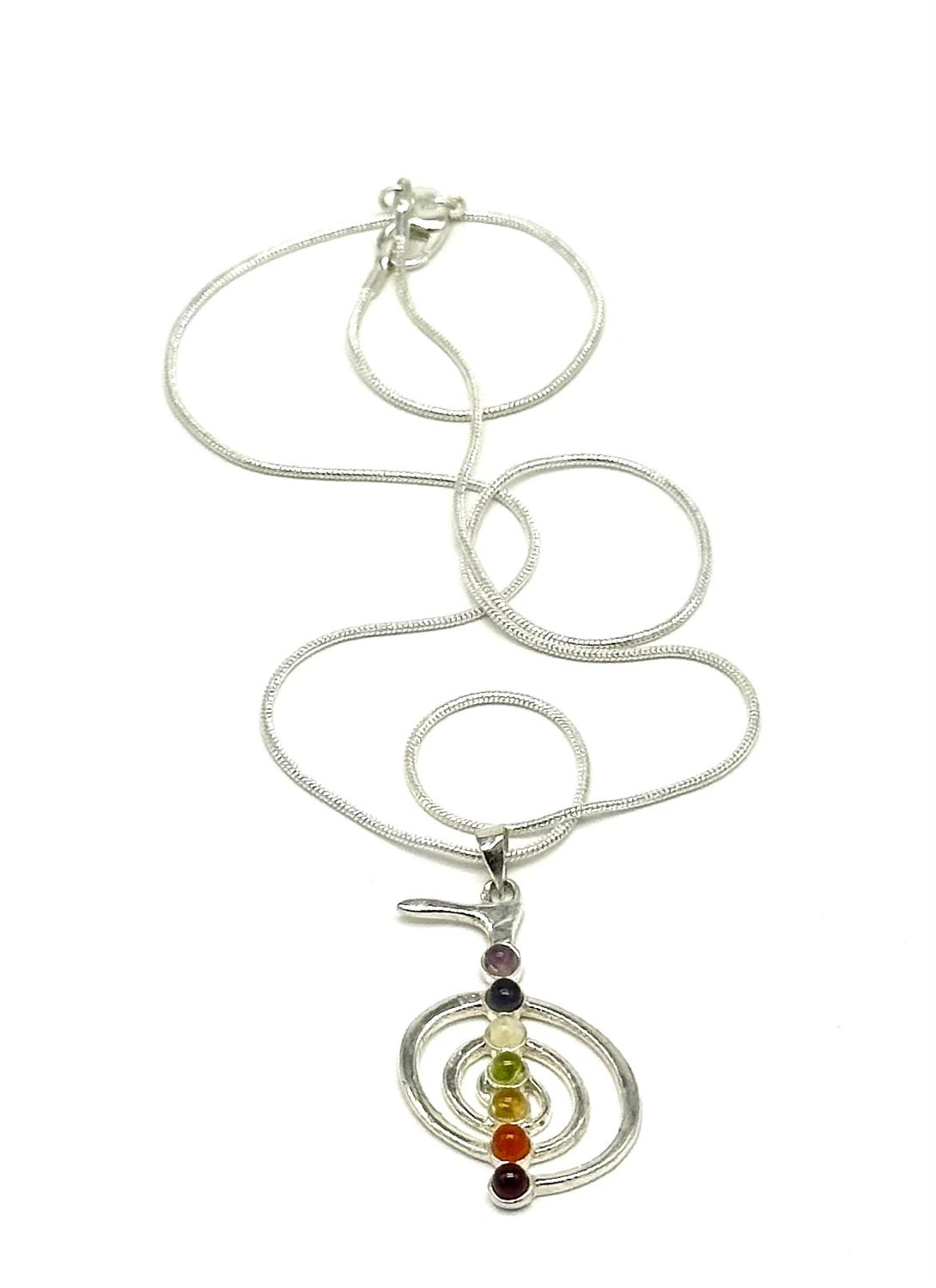 Cho Ku Rei Usui Reiki Symbol w/18" Silver Plated Necklace
