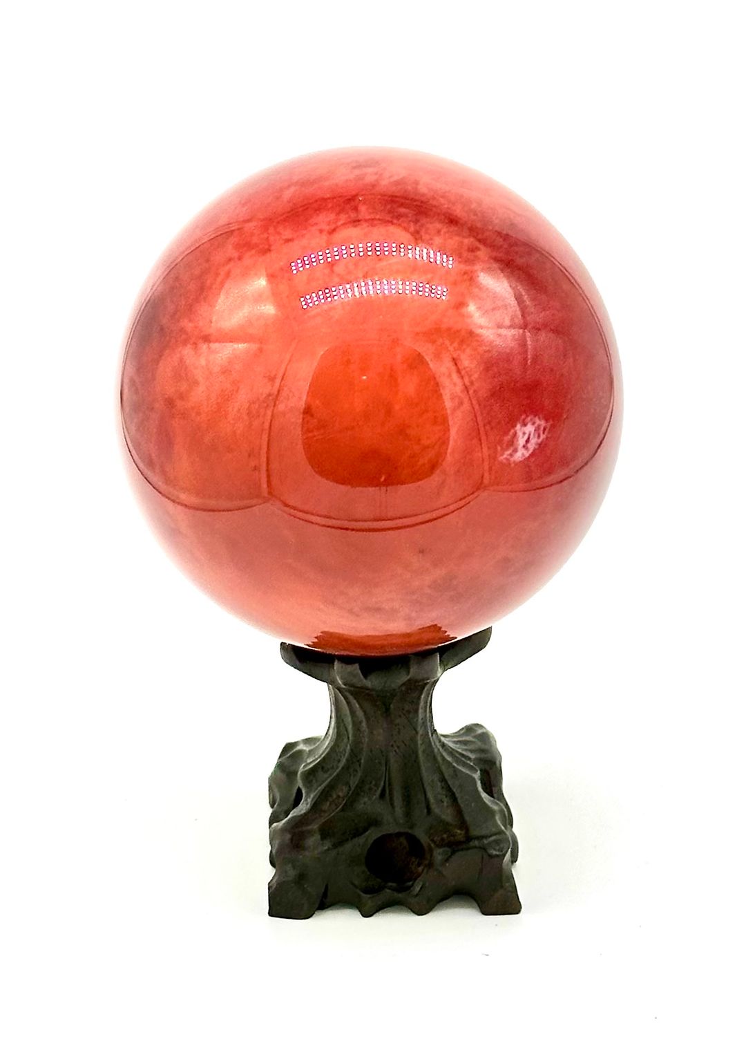 Cherry Quartz Sphere Large (80mm) w/Stand