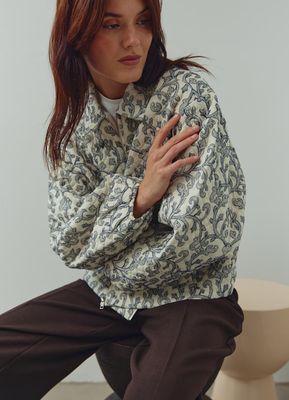 Miriam jas - ecru met navy