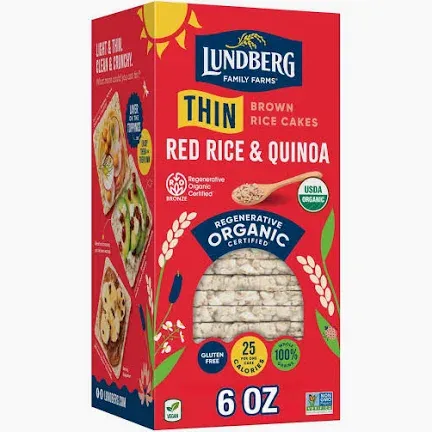Rice Crackers Red Rice &amp; Quinoa Org (Lundberg), 167g
